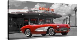 Historical diner, USA-Gasoline Images-Stretched Canvas