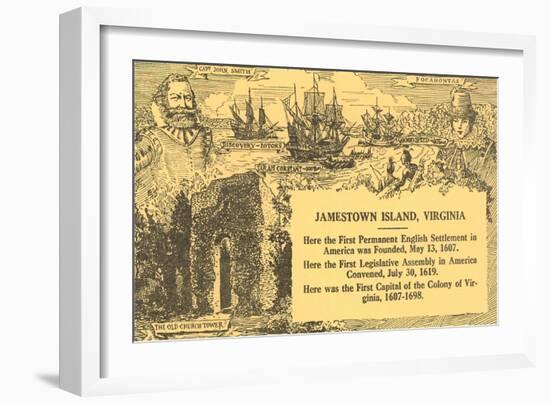 Historical Facts about Jamestown Island, Virginia-null-Framed Art Print