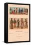 Historical Figures, Civil Costumes, and Military Garb of Medieval France-Racinet-Framed Stretched Canvas