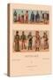 Historical Figures, Civil Costumes, and Military Garb of Medieval France-Racinet-Stretched Canvas