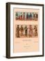 Historical Figures, Civil Costumes, and Military Garb of Medieval France-Racinet-Framed Art Print