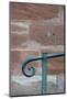 historical handrail in front of a wall, close-up, detail-Christine Meder stage-art.de-Mounted Photographic Print