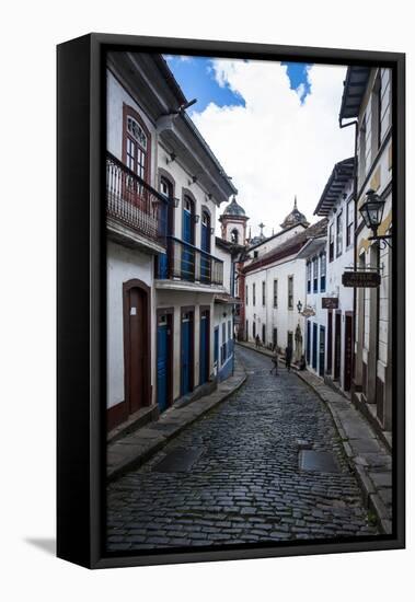 Historical Houses in the Old Mining Town of Ouro Preto-Michael Runkel-Framed Stretched Canvas