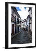 Historical Houses in the Old Mining Town of Ouro Preto-Michael Runkel-Framed Premium Photographic Print