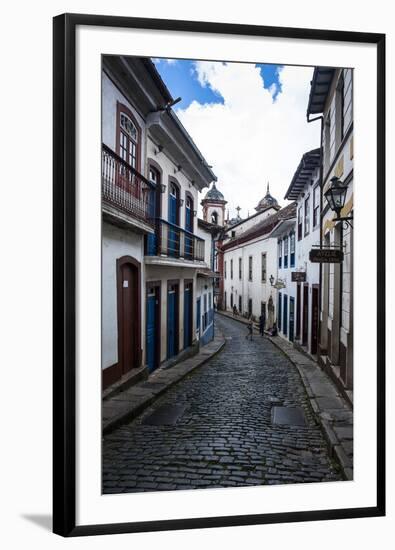 Historical Houses in the Old Mining Town of Ouro Preto-Michael Runkel-Framed Photographic Print