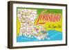 Historical Louisiana Map-null-Framed Art Print