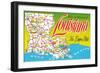 Historical Louisiana Map-null-Framed Art Print