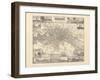 Historical Map of Berlin, Published by Verlag Von Gebrueder Rocca, Berlin 1838-W.v. Moellendorf-Framed Giclee Print