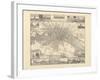 Historical Map of Berlin, Published by Verlag Von Gebrueder Rocca, Berlin 1838-W.v. Moellendorf-Framed Giclee Print