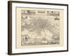 Historical Map of Berlin, Published by Verlag Von Gebrueder Rocca, Berlin 1838-W.v. Moellendorf-Framed Giclee Print