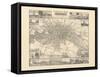 Historical Map of Berlin, Published by Verlag Von Gebrueder Rocca, Berlin 1838-W.v. Moellendorf-Framed Stretched Canvas