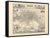 Historical Map of Berlin, Published by Verlag Von Gebrueder Rocca, Berlin 1838-W.v. Moellendorf-Framed Stretched Canvas