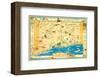Historical Map of Connecticut-Leon des Rosiers-Framed Art Print