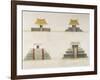 Historical Reconstruction of Buildings in Tenochtitlan-null-Framed Giclee Print