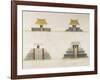 Historical Reconstruction of Buildings in Tenochtitlan-null-Framed Giclee Print
