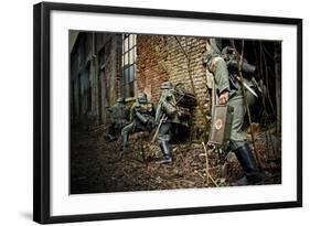 Historical Reenactment: German Patrol-null-Framed Photographic Print