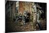 Historical Reenactment: German Patrol-null-Mounted Photographic Print