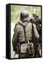 Historical Reenactment: German Soldiers of 26th Panzer Division-null-Framed Stretched Canvas