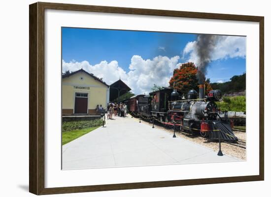 Historical Steam Train Maria Fuma §A in Tiradentes, Minas Gerais, Brazil, South America-Michael Runkel-Framed Photographic Print
