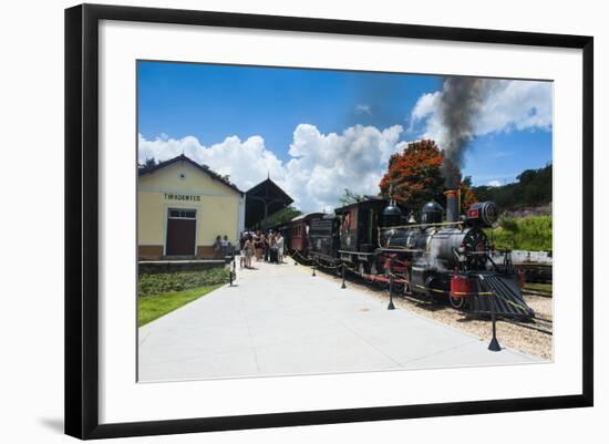 Historical Steam Train Maria Fuma §A in Tiradentes, Minas Gerais, Brazil, South America-Michael Runkel-Framed Photographic Print