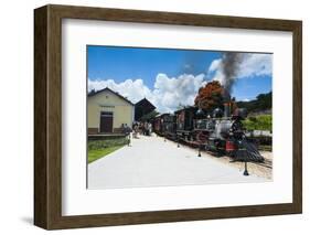 Historical Steam Train Maria Fuma §A in Tiradentes, Minas Gerais, Brazil, South America-Michael Runkel-Framed Photographic Print
