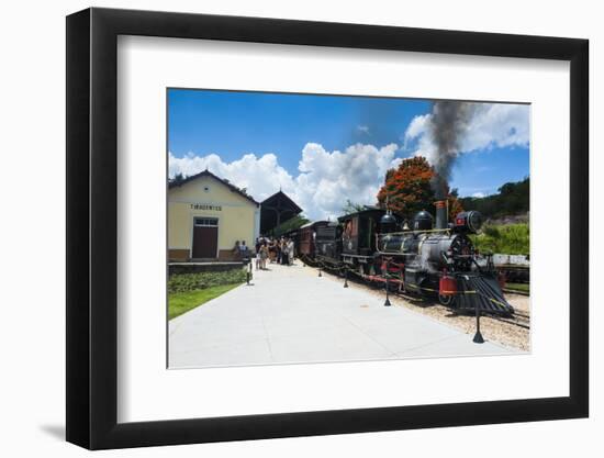 Historical Steam Train Maria Fuma §A in Tiradentes, Minas Gerais, Brazil, South America-Michael Runkel-Framed Photographic Print