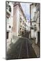 Historical Streetcar in the Alfama District, Lisbon, Portugal-Axel Schmies-Mounted Photographic Print