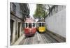 Historical Streetcars in the Alfama District, Lisbon, Portugal-Axel Schmies-Framed Photographic Print