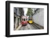 Historical Streetcars in the Alfama District, Lisbon, Portugal-Axel Schmies-Framed Photographic Print