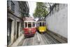 Historical Streetcars in the Alfama District, Lisbon, Portugal-Axel Schmies-Stretched Canvas