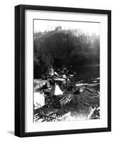 Historical Underwood (Big White Salmon) Indian Village, Circa 1936-null-Framed Giclee Print