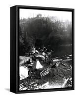 Historical Underwood (Big White Salmon) Indian Village, Circa 1936-null-Framed Stretched Canvas