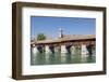 Historical Wooden Bridge and Cathedral (Fridolinsmuenster)-Markus Lange-Framed Photographic Print
