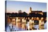 Historical Wooden Bridge and Cathedral (Fridolinsmunster)-Marcus-Stretched Canvas