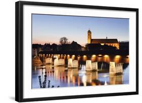 Historical Wooden Bridge and Cathedral (Fridolinsmunster)-Marcus-Framed Photographic Print