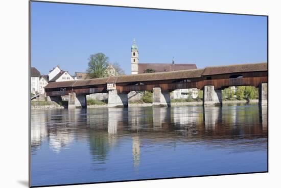 Historical Wooden Bridge and Cathedral (Fridolinsmunster)-Marcus-Mounted Photographic Print