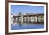 Historical Wooden Bridge and Cathedral (Fridolinsmunster)-Marcus-Framed Photographic Print
