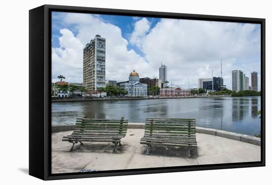 Historicla Waterfront of Recife, Pernambuco, Brazil, South America-Michael Runkel-Framed Stretched Canvas