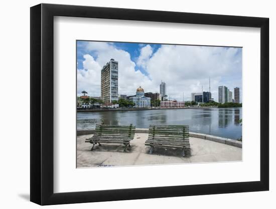 Historicla Waterfront of Recife, Pernambuco, Brazil, South America-Michael Runkel-Framed Premium Photographic Print