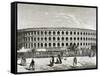 History. 19Th Century. Spain. Valencia. Bullring. Engraving.-Tarker-Framed Stretched Canvas