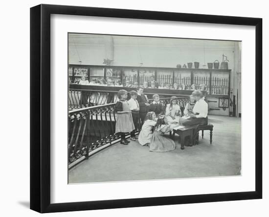 History Lesson in the Horniman Museum, London, 1908-null-Framed Premium Photographic Print