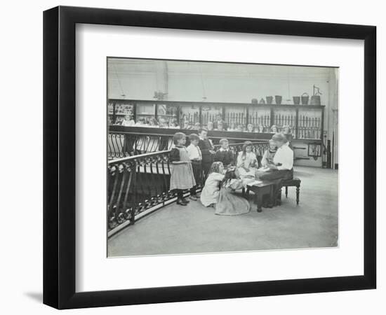 History Lesson in the Horniman Museum, London, 1908-null-Framed Photographic Print