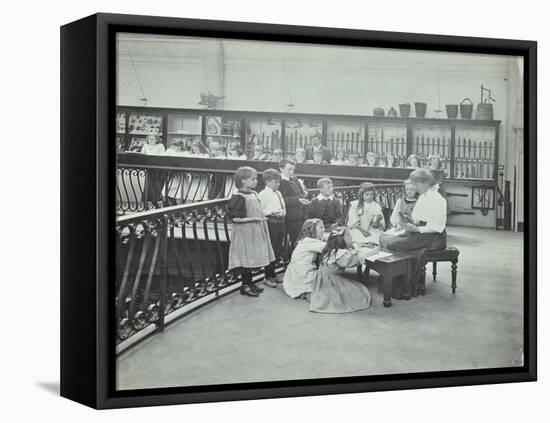 History Lesson in the Horniman Museum, London, 1908-null-Framed Stretched Canvas