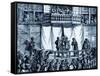 History of British theatre: early playhouse-William Hogarth-Framed Stretched Canvas