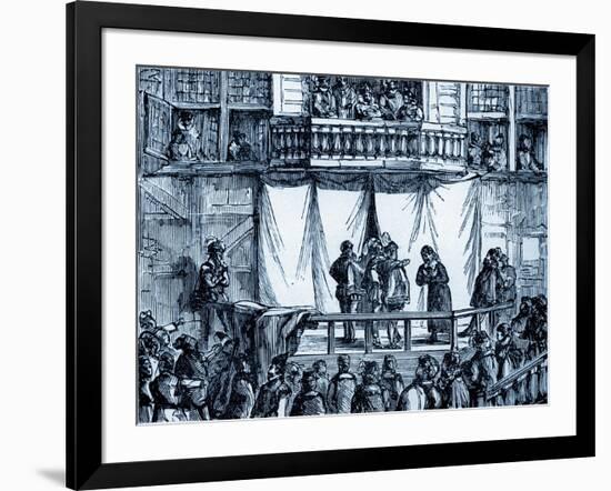 History of British theatre: early playhouse-William Hogarth-Framed Giclee Print