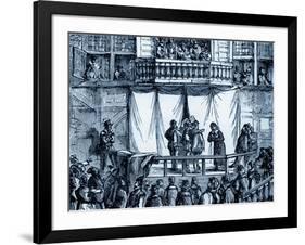 History of British theatre: early playhouse-William Hogarth-Framed Giclee Print