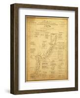 History of Exploration of the Grand Canyon - Panoramic Map-Lantern Press-Framed Art Print