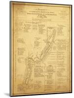 History of Exploration of the Grand Canyon - Panoramic Map-Lantern Press-Mounted Art Print