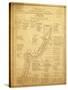 History of Exploration of the Grand Canyon - Panoramic Map-Lantern Press-Stretched Canvas