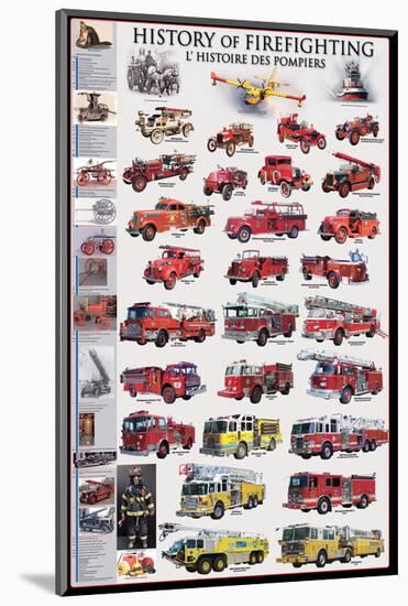 History of Firefighting-null-Mounted Art Print